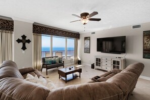 Condo, Multiple Beds (Hidden Dunes 1702) | Living area | TV - Hidden Dunes 1702 (Panama City Beach)