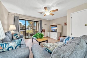 House, 1 Queen Bed with Sofa bed (Portside P6) | Living area | TV - Portside P6 (Panama City Beach)