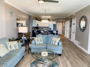 Condo, Multiple Beds (Ocean Villa 1303) | Living area | TV - Ocean Villa 1303 (Panama City Beach)