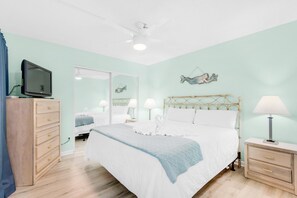 公寓客房, 1 張特大雙人床及 1 張梳化床 (Island Echos #4D) | 1 間睡房、Wi-Fi