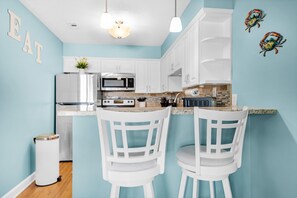 Condo, 1 King Bed with Sofa bed (Crabby Lagoon C104) | Private kitchen | Oven, toaster - Crabby Lagoon C104 (Panama City Beach)