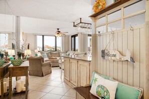 Condo, Multiple Beds (Enclave 401A) | Living area | TV - Enclave 401a (Destin)