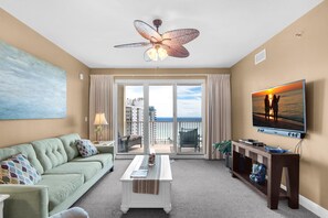 Condo, 2 Queen Beds (Ariel Dunes I 1404) | Living area | TV - Ariel Dunes I 1404 (Miramar Beach)
