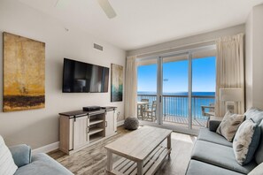 Condo, Multiple Beds (Sunrise Beach #903) | Living area | TV - Sunrise Beach #903 (Panama City Beach)