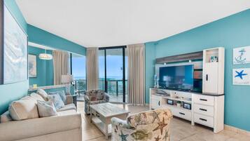 Condo, Multiple Beds (Surfside Resort #707) | Living area | TV