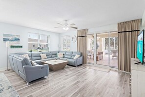 Condo, Multiple Beds (Ariel Dunes II 101) | Living area | TV - Ariel Dunes II 101 (Miramar Beach)