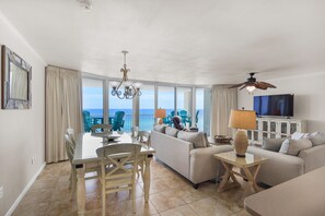 Condo, Multiple Beds (Long Beach Resort 4-1101) | Living area | TV - Long Beach Resort 4-1101 (Panama City Beach)