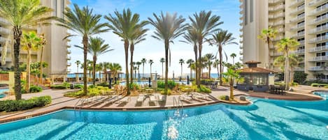 Condo, 1 King Bed with Sofa bed (Shores of Panama 1617) | Pool | Indoor pool, outdoor pool