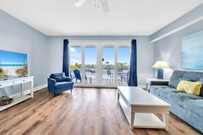 Leilighet, 1 kingsize-seng med sovesofa (Laketown Wharf 116) | Oppholdsområde | TV