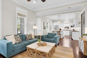 House, Multiple Beds (Moonlight Cottage) | Living area | TV - Moonlight Cottage (Panama City Beach)