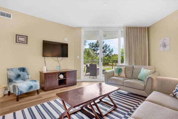 Condo, Multiple Beds (Palms Resort #2210 Jr 2BR) | Living area | TV