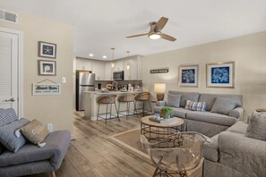 Condo, 1 King Bed with Sofa bed (Sandprints B11- Breakaway Bliss) | Living area | TV - Sandprints B11- Breakaway Bliss (Miramar Beach)