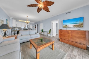 Condo, Multiple Beds (Twin Palms 402) | Living area | TV