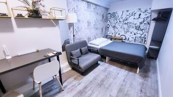 Desk, iron/ironing board, free WiFi, bed sheets