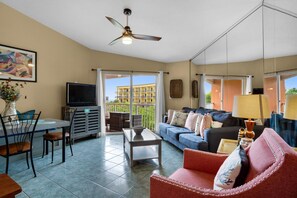 Condo, 1 Queen Bed with Sofa bed (Gulfview II 327) | Living area | TV - Gulfview II 327 (Miramar Beach)