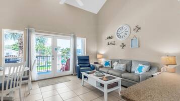 Condo, Multiple Beds (Caribbean Dunes 225) | Living area | TV