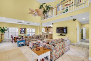 House, Multiple Beds (SEA Ya on the Turnaround) | Living area | TV - SEA Ya on the Turnaround (Miramar Beach)