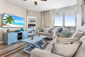 Condo, Multiple Beds (Palms Resort #1516 Full 2 Bedroom) | Living area | TV - Palms Resort #1516 Full 2 Bedroom (Destin)