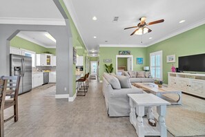 House, Multiple Beds (Drift Away) | Living area | TV - Drift Away (Santa Rosa Beach)