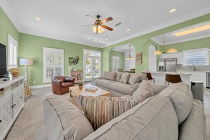 House, Multiple Beds (Drift Away) | Living area | TV - Drift Away (Santa Rosa Beach)