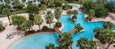 Appartamento, 1 letto king con divano letto (Palms Resort #1512 Jr 2BR) | Piscina | Piscina all'aperto, una piscina riscaldata