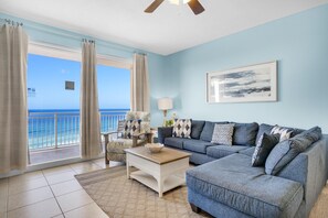 Condo, Multiple Beds (Sterling Reef 603) | Living area | TV - Sterling Reef 603 (Panama City Beach)