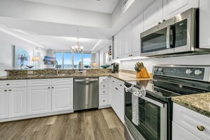 Condo, Multiple Beds (Emerald Beach 431) | Private kitchen | Oven, toaster - Emerald Beach 431 (Panama City Beach)