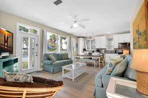 Condo, 1 King Bed with Sofa bed (Destiny Beach Villas #11B- Beach Oasi) | Living area | TV - Destiny Beach Villas #11b- Beach Oasis (Destin)
