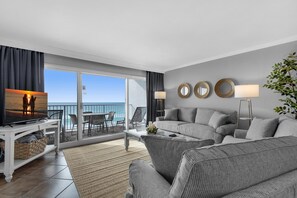 Condo, Multiple Beds (Beach House 502D) | Living area | TV - Beach House 502d (Miramar Beach)