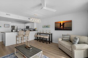 Condo, 1 King Bed with Sofa bed (Pelican Beach Resort 1207) | Living area | TV