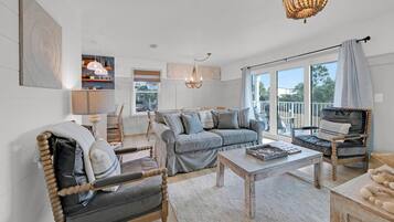 Condo, Multiple Beds (Beachside Villas 1123- A Sandy Carol) | Living area | TV