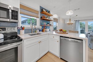 Condo, Multiple Beds (Beachside Villas 1123- A Sandy Carol) | Private kitchen | Oven, toaster