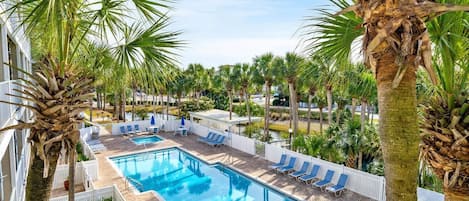 Condo, 1 Queen Bed with Sofa bed (Gulf Place Caribbean 311) | Pool | Outdoor pool, a heated pool