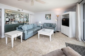 Condo, Multiple Beds (Nautilus 1102) | Living area | TV