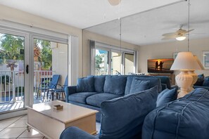 Condo, 1 King Bed with Sofa bed (Maravilla 4203) | Living area | TV - Maravilla 4203 (Miramar Beach)