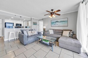 Condo, Multiple Beds (Long Beach Resort 1-105) | Living area | TV