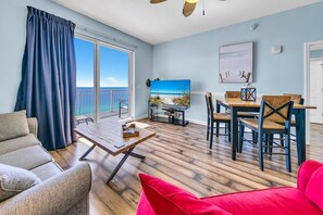 Condo, Multiple Beds (Sterling Reef 1904- Penthouse) | Living area | TV - Sterling Reef 1904- Penthouse (Panama City Beach)