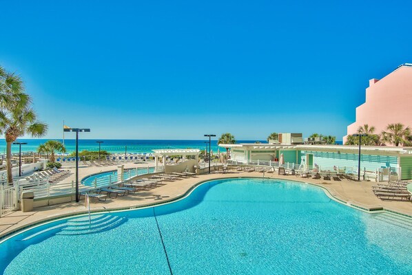 Condo, 1 cama King size y sofá cama (Tides at Tops'l 907) | Alberca | Alberca al aire libre y alberca climatizada