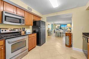 Condo, Multiple Beds (Perdido Towers West 107) | Private kitchen | Oven, toaster, paper towels - Perdido Towers West 107 (Pensacola)