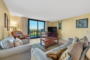 Condo, Multiple Beds (Perdido Towers West 107) | Living area | TV - Perdido Towers West 107 (Pensacola)