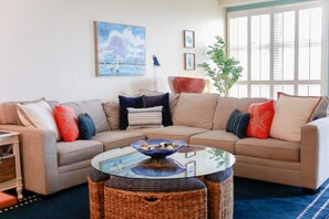 TV, books - Sojourn Ocean View Oasis Ocean & Bay Views (Virginia Beach)