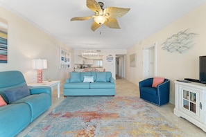Condo, Multiple Beds (Shipwatch A402) | Living area | TV - Shipwatch A402 (Pensacola)