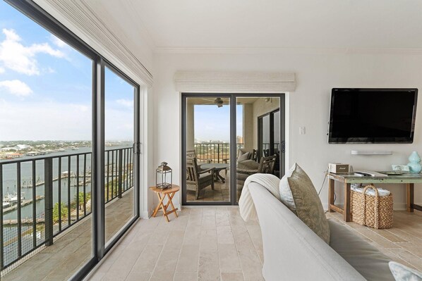 Condo, Multiple Beds (Shipwatch Riverside E905) | Living area | TV - Shipwatch Riverside E905 (Pensacola)