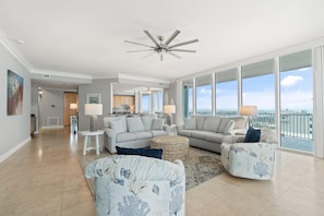 Condo, Multiple Beds (Mediterranean East 1101) | Living area | TV - Mediterranean East 1101 (Pensacola)