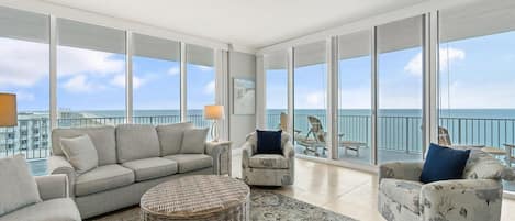 Condo, Multiple Beds (Mediterranean East 1101) | Living area | TV
