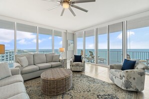 Condo, Multiple Beds (Mediterranean East 1101) | Living area | TV - Mediterranean East 1101 (Pensacola)