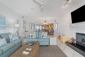Condo, Multiple Beds (Shipwatch A601) | Living area | TV - Shipwatch A601 (Pensacola)