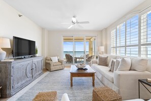 Condo, Multiple Beds (Beach Colony West 6D) | Living area | TV - Beach Colony West 6D (Pensacola)