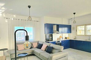Familie-loftsleilighet, flere soverom, 2 bad (Perla Penthouse) | Oppholdsområde