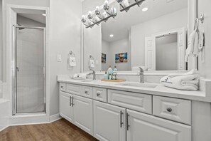 Condo, Multiple Beds (Riviera Dunes 302) | Bathroom | Shampoo, toilet paper - Riviera Dunes 302 (Pensacola)